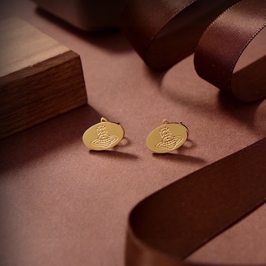 Vivienne Westwood Gold Logo Earrings